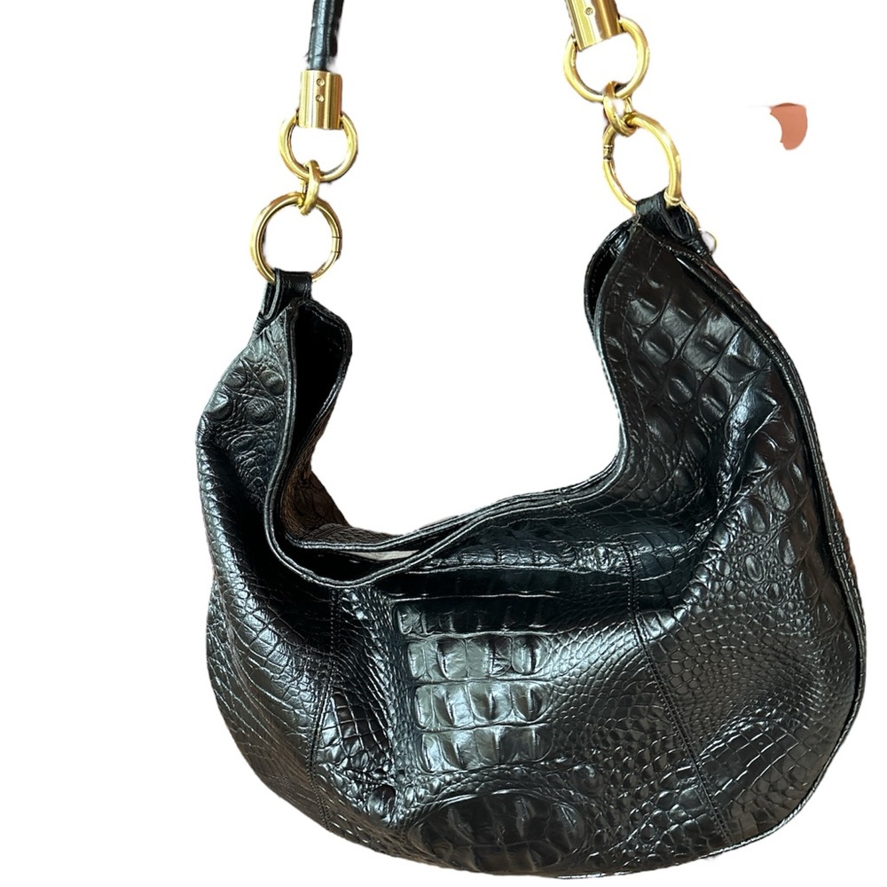 Brahmin Hobo bag Black Croc